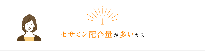 セサミン配合量が多いから