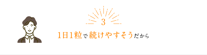 1日1粒で続けやすそうだから