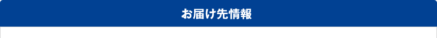 お届け先情報をご入力ください。