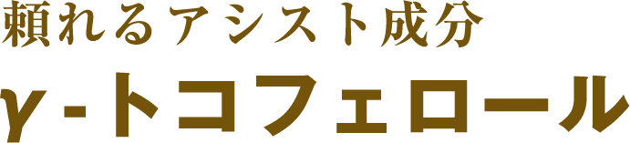 頼れるアシスト成分 γ-トコフェロール